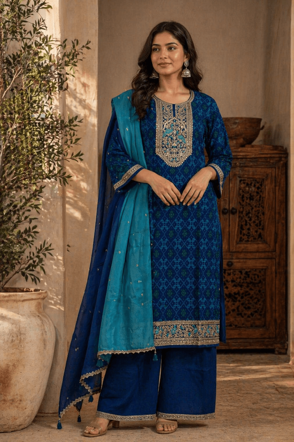 Royal Blue Kurta Set