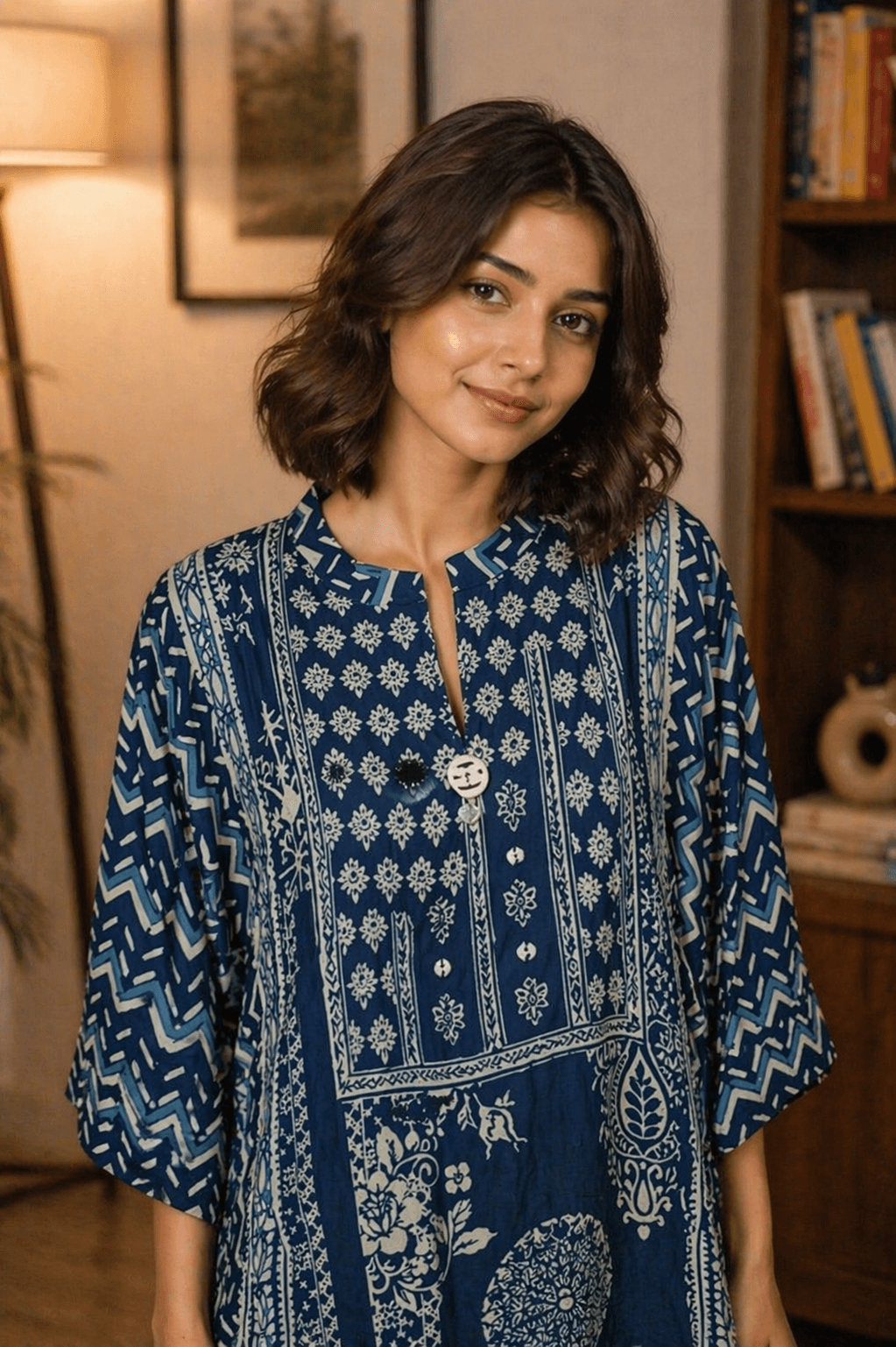 Indigo Printed Kurta & Palazzo Set