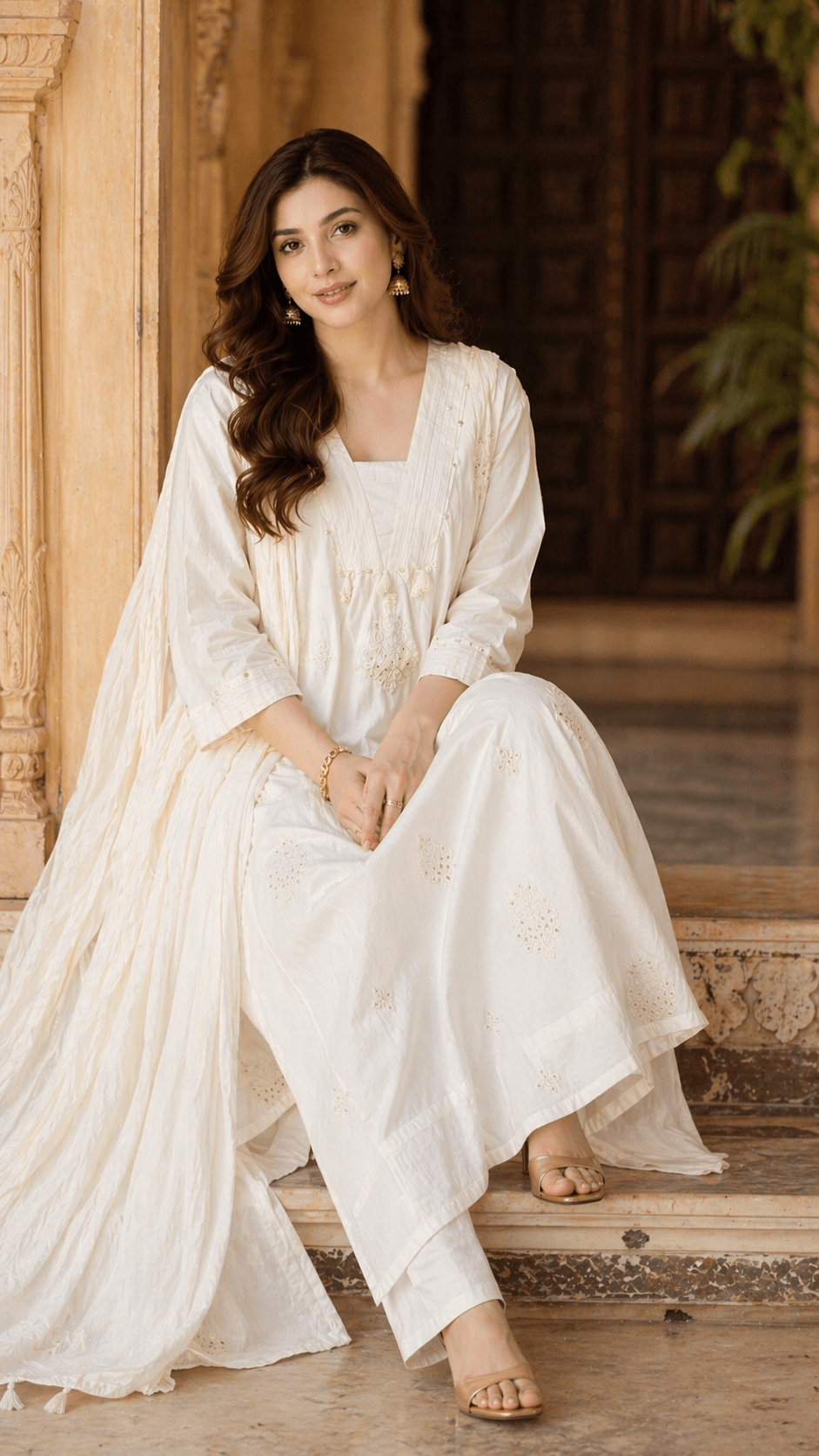 Timeless Cotton Ivory Kurta Set