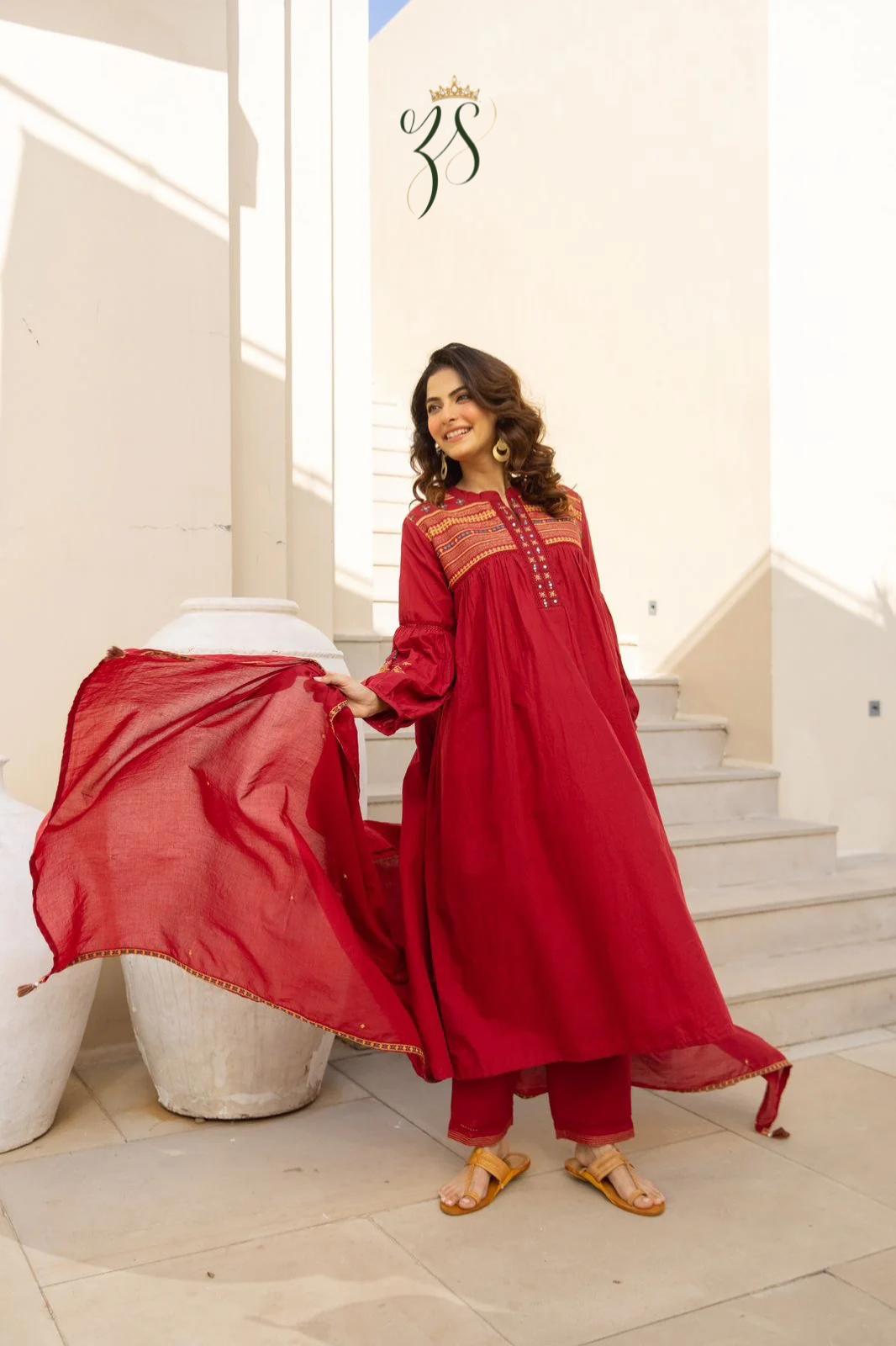 Embroidered Suit Set