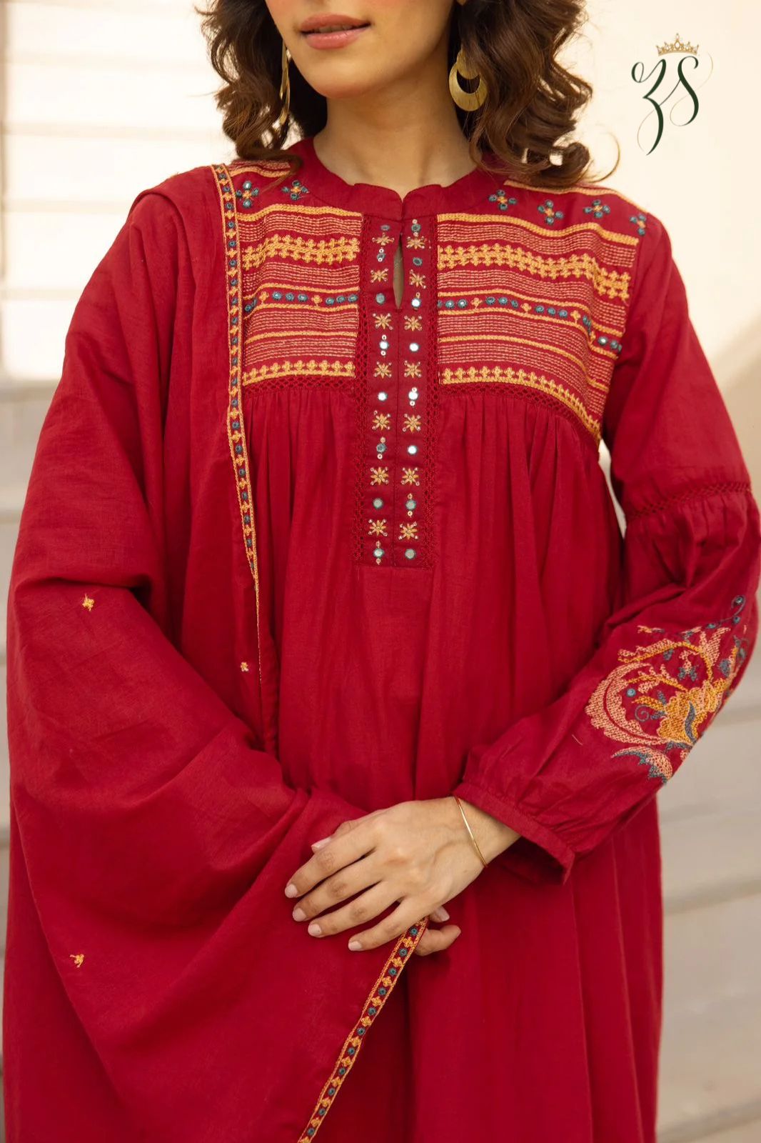 Embroidered Suit Set
