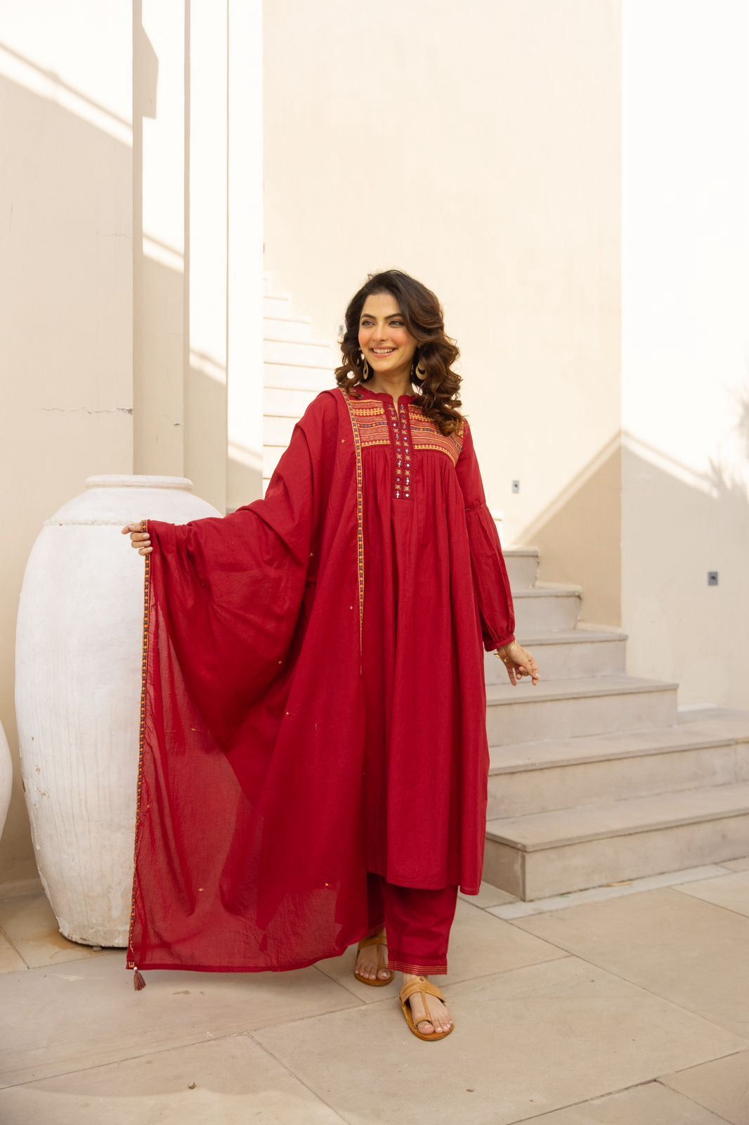 Embroidered Suit Set